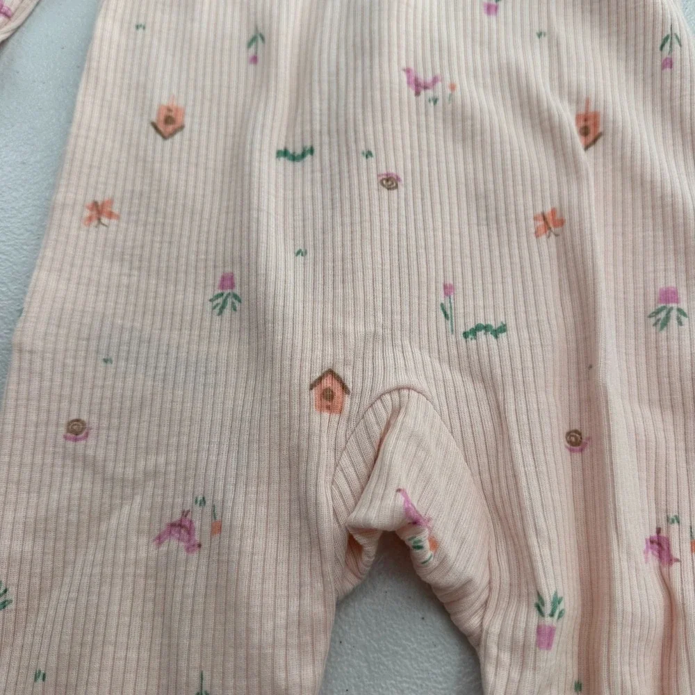 Baby Girls 2-Piece Outfit Set Carters Floral Footed Sleeper Cat Jack Romper 6-9M